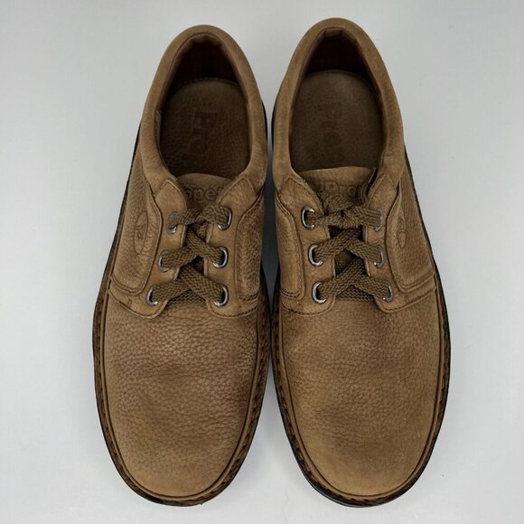 Propet Villager Mens M4070 Brown Leather Lace Up Nubuck Size 11.5 Casual Shoes - Picture 4 of 9